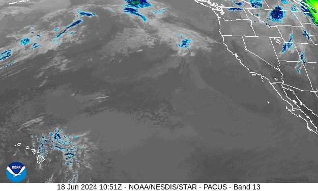 West Band 13 Weather Satellite Image for Sacramento