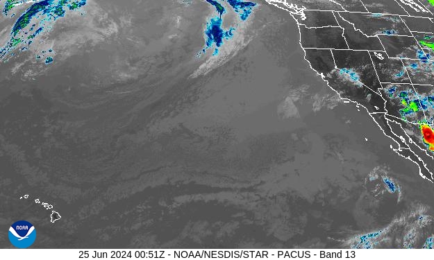 West Band 13 Weather Satellite Image for San Joaquin