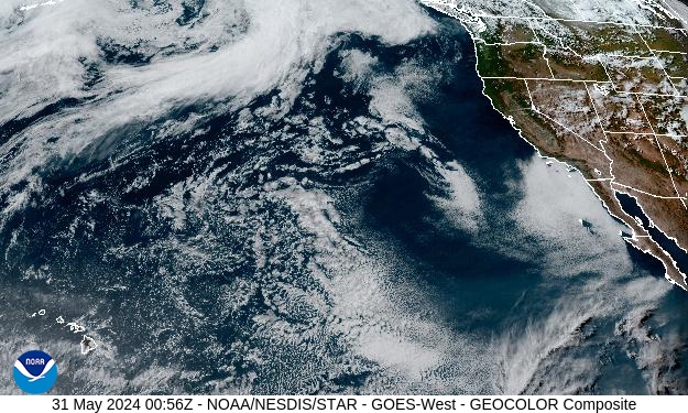 GEOColor Weather Satellite Image for Nevada