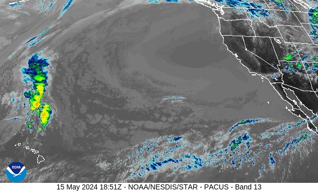 West Band 13 Weather Satellite Image for Santa Cruz