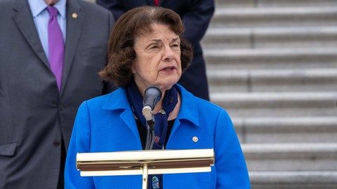 Image caption: Sen. Dianne Feinstein at the Capitol on Oct 20, 2020.