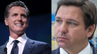 Image for display with article titled Gavin Newsom Wants Ron DeSantis Charged With Kidnapping Migrants. Is that possible?