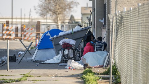 Image caption: Voters will decide whether to spend funds previously earmarked for mental health care on housing of the homeless.