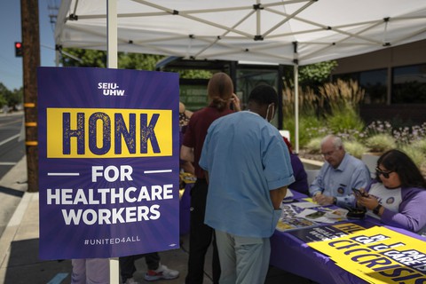 Image caption: More than 9 million Californians, who rely on Kaiser for healthcare, would be affected by the scheduled Oct. 4 labor action.