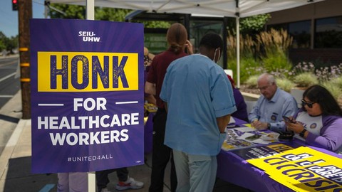 Image caption: More than 9 million Californians who rely on Kaiser for healthcare would be affected by the scheduled Oct. 4 labor action.