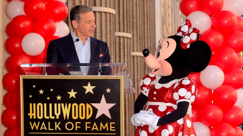 Bob Iger at the ceremony for Minnie Mouse’s star on the Hollywood Walk of Fame.