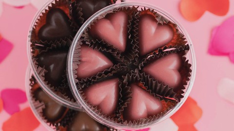 Image caption: John Kelly Chocolates, based in Los Angeles, expanded its color palette to include ruby cacao, a new chocolate variety created by European chocolatier Barry Callebaut in 2017.