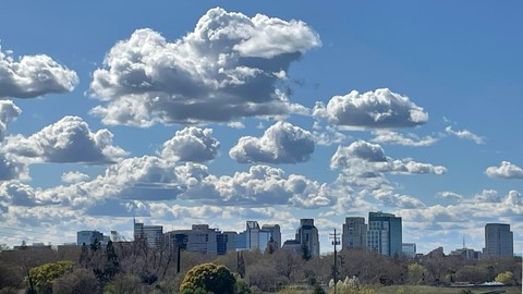 Image caption: Downtown Sacramento, seen from  Sutter's Landing Park in Midtown.