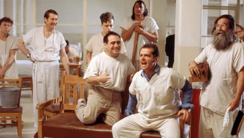 Image caption: In the 1975 film ‘One Flew Over the Cuckoo’s Nest,’ the hero Randle Patrick McMurphy (Jack Nicholson) feigns insanity and is involuntarily committed to a state hospital ward dominated by a sadistic nurse.