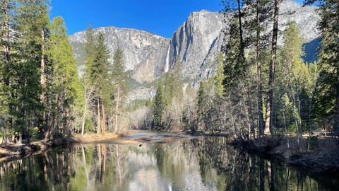 Image caption: Yosemite Falls in Yosemite Valley.