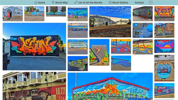 An online gallery of the murals of Santa Cruz County.