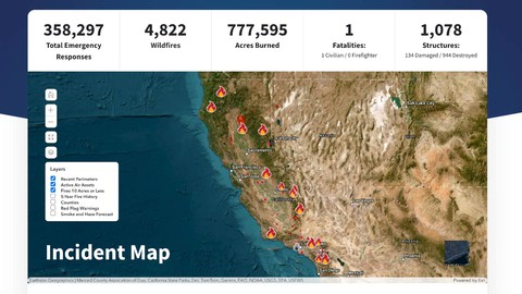 Image caption: A screenshot of the CalFire active incidents web page from August 4, 2024. Yikes.