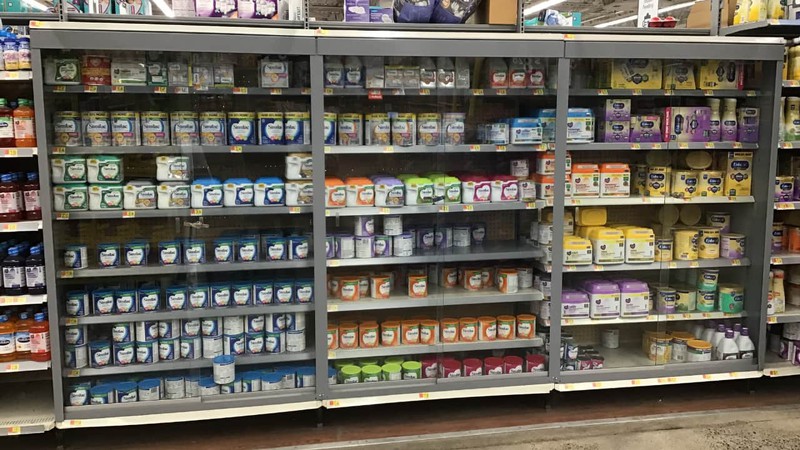 You know it's bad when they need to lock up the baby formula.