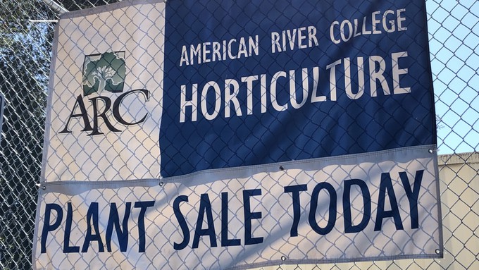 Pre-Covid, this sign was displayed three and a half years ago at American River College. The horticulture students will have plenty of plants for sale as the ARC plant sale returns Saturday.