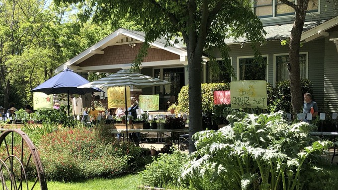 The historic Azevedo-Moll House won't look this pleasant Saturday -- a thunderstorm is in the forecast -- so the Sacramento Perennial Plant Club has delayed the second day of its big plant sale until Sunday.