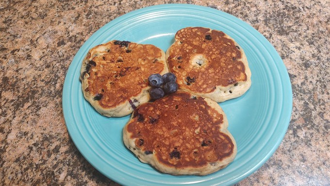 Banana blueberry pancakes make good use of a too-soft banana.