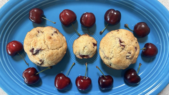 Cherry season is worth celebrating with these tender, not-too-sweet muffins.