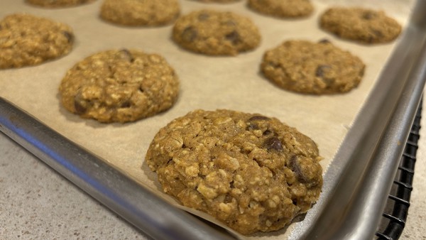 This version of the recipe uses chocolate chips, but other excellent mix-ins include raisins, dried cranberries, toasted chopped nuts or caramel chips.