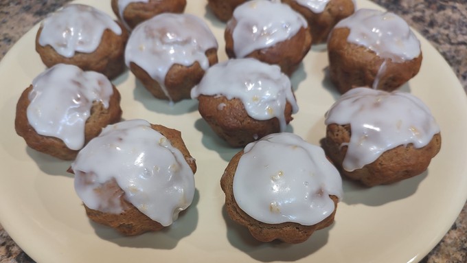 A light lemon glaze is the finishing touch for these delicious muffins.