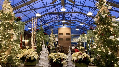 Image caption: A wonderland of lights and holiday decorations is on view at the High-Hand Nursery and Fruit Shed this month. Entertainment happens at the Brewery every Thursday, Friday and Saturday evenings through Dec. 21.