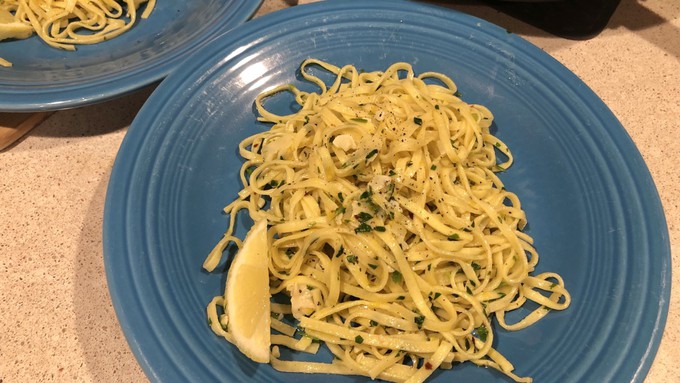 Light, flavorful and fast: Lemon pasta, made here with fresh linguine.