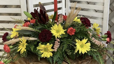 Image caption: Relles Florist offers a DIY centerpiece class this Saturday, just in time for Thanksgiving gatherings.