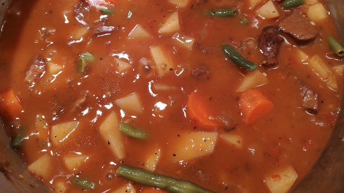 Vary the fresh vegetables in this stew to your taste or harvest.