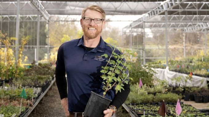 Taylor Lewis has been the nursery manager at the UC Davis Arboretum's Teaching Nursery.
