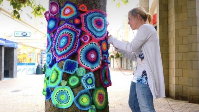 International Yarn Bombing Day is a fun way to raise awareness of textile arts.