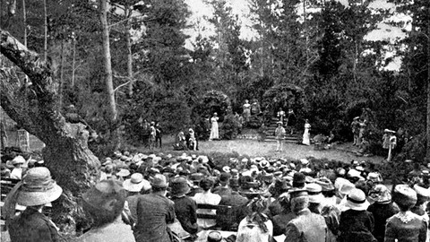 Image caption: A 1911 production of “Twelfth Night” at the Forest Theater.