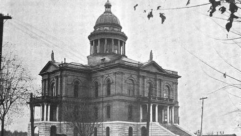 Image caption: Placer County's historic courthouse, circa 1897.