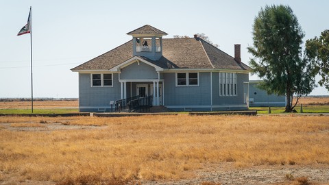 Image caption: The schoolhouse was the biggest building in Allensworth, the town founded by Col. Allen Allensworth, which is now a state park.