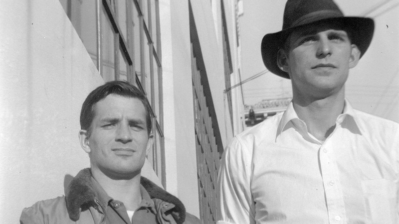 Jack Kerouac with fellow Beat traveler Al Hinkle.