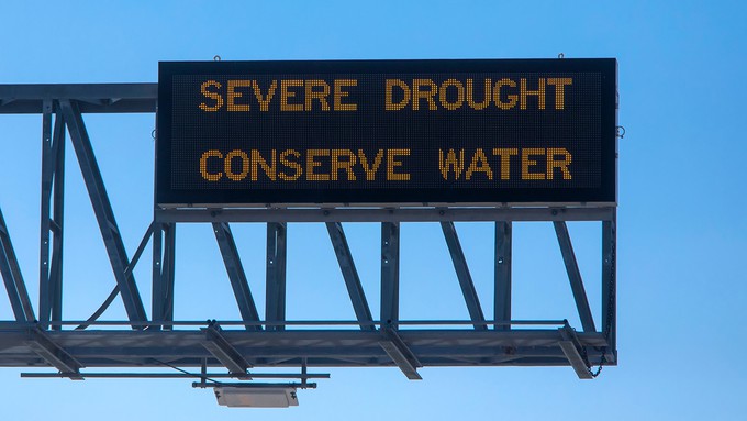 Image caption: With drought getting worse, California needs to increase water use efficiency.