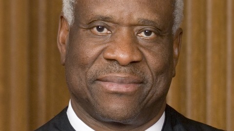 Image caption: Justice Clarence Thomas calls for SCOTUS to pull back even more established rights after Roe v. Wade.