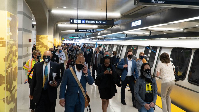 Image caption: Californians may soon mask in public places again, as the BA.5 COVID variant sweeps the state.