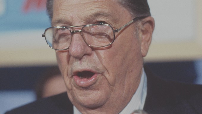 Image caption: Businessman and Republican activist Howard Jarvis was the main advocate for Prop 13 in the 1970s.