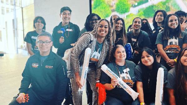 College Corps fellows from University of the Pacific at the launch and swearing-in celebration in Sacramento on Oct. 7, 2022.