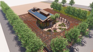 Archtitectural rendering of the design for the Alice Waters Institute for Edible Education.