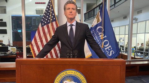 Image caption: California Governor Gavin Newsom, target of a 2021 recall election.