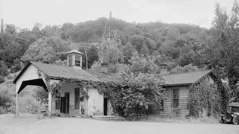 Image caption: Now home to a museum with artifacts from the town’s old quicksilver mine, New Almaden hasn't changed much in 170 years.