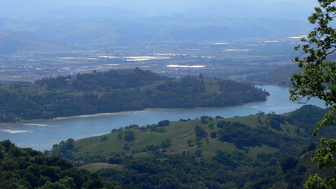 Image caption: Anderson Reservoir will be dry for 10 years due to a seismic retrofitting project.
