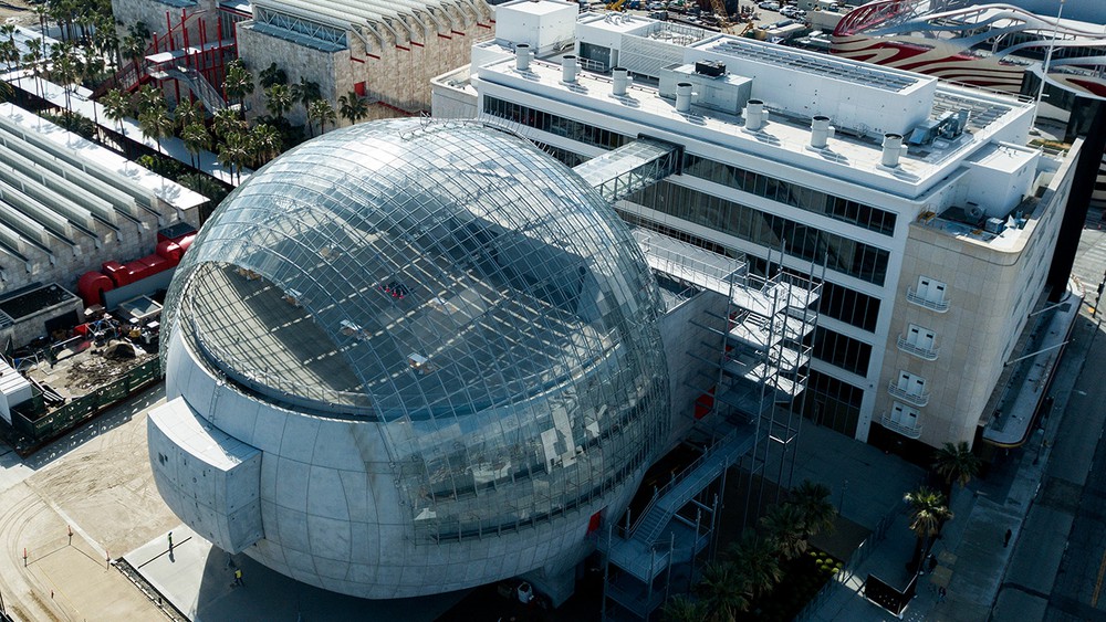 Renzo Piano’s “a soap bubble that will never break” is now open to the public, showcasing highlights of cinema history.