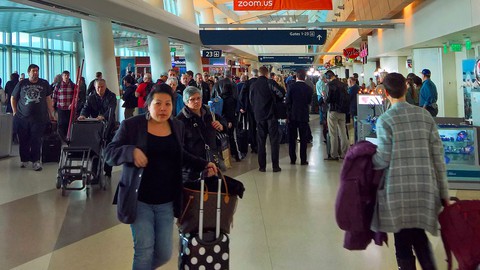 Image caption: San Jose International Airport Communications Manager Jill Stone advises travelers to check with airlines directly for the latest itinerary updates before hitting the terminal.