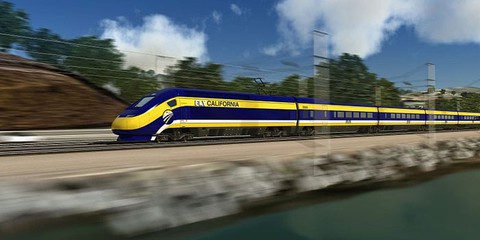 Image caption: <p>Some of the $5 billion earmarked to mass transit would go toward building high-speed rail.</p>