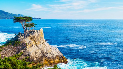 Image caption: You have to pay to see this view from 17 Mile Drive, but fortunately the waters of the Monterey Bay itself have been preserved for future generations.