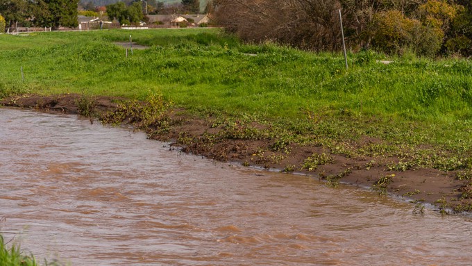 Image caption: Creeks in the Pajaro Valley swelled to flood stage during the January storms.