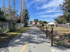 Looking northeast on the Santa Cruz Rail Trail near Bay and Lennox streets.