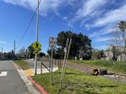 After crossing Lennox Street, meeting up again with the rail trail looking east.