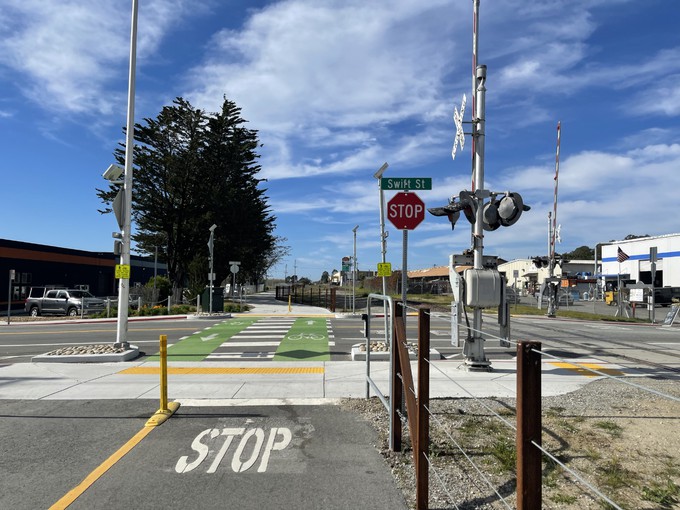 Looking east toward the intersection with Swift Street.